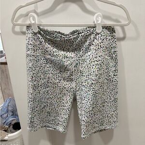 Amazon Women's White Speckled Bike Shorts